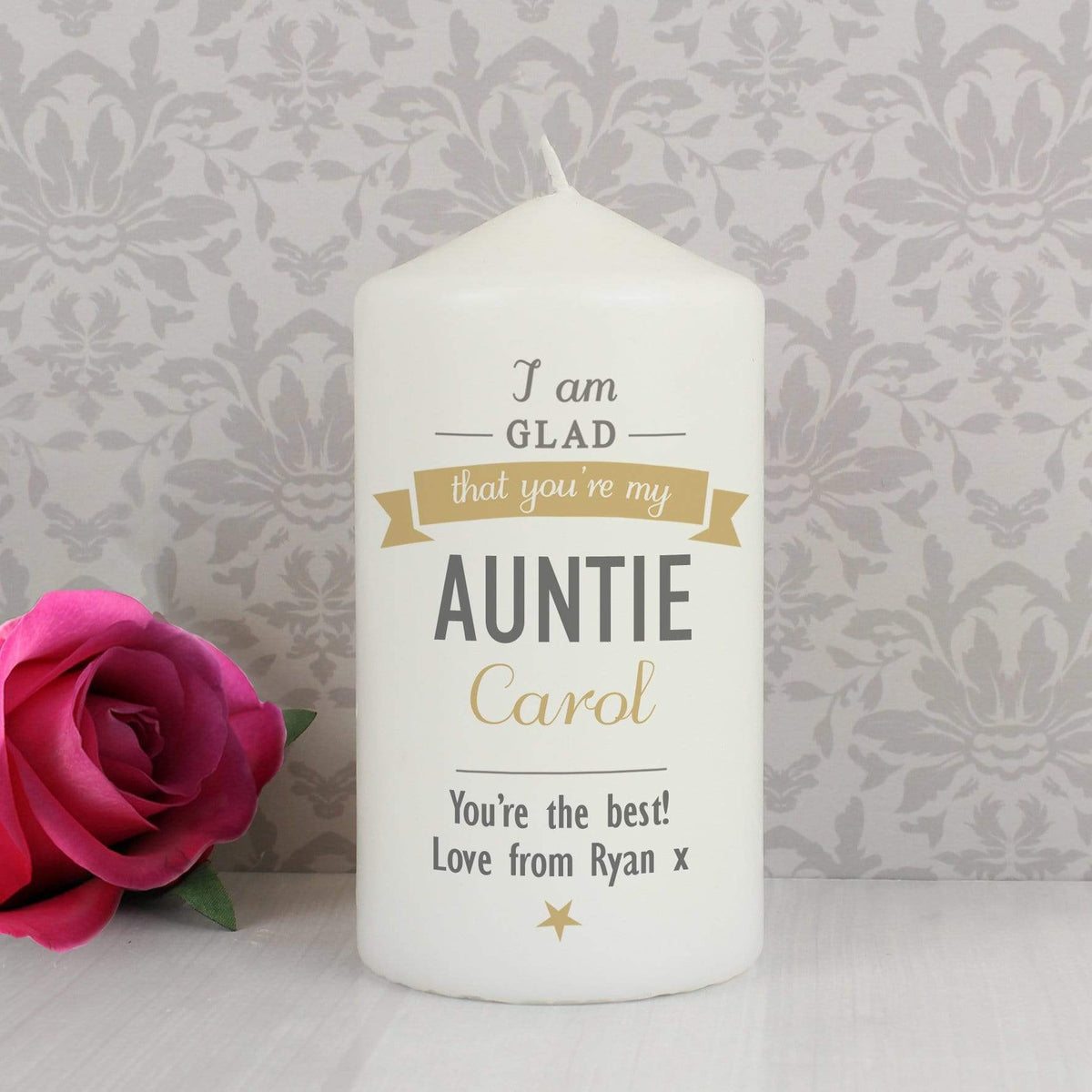 Personalised Memento Candles & Reed Diffusers Personalised I Am Glad... Candle