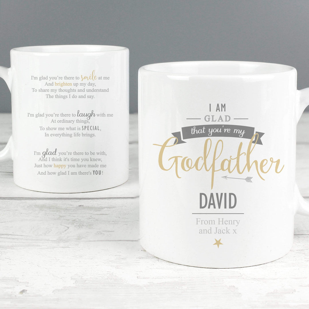Personalised Memento Mugs Personalised I Am Glad... Godfather Mug