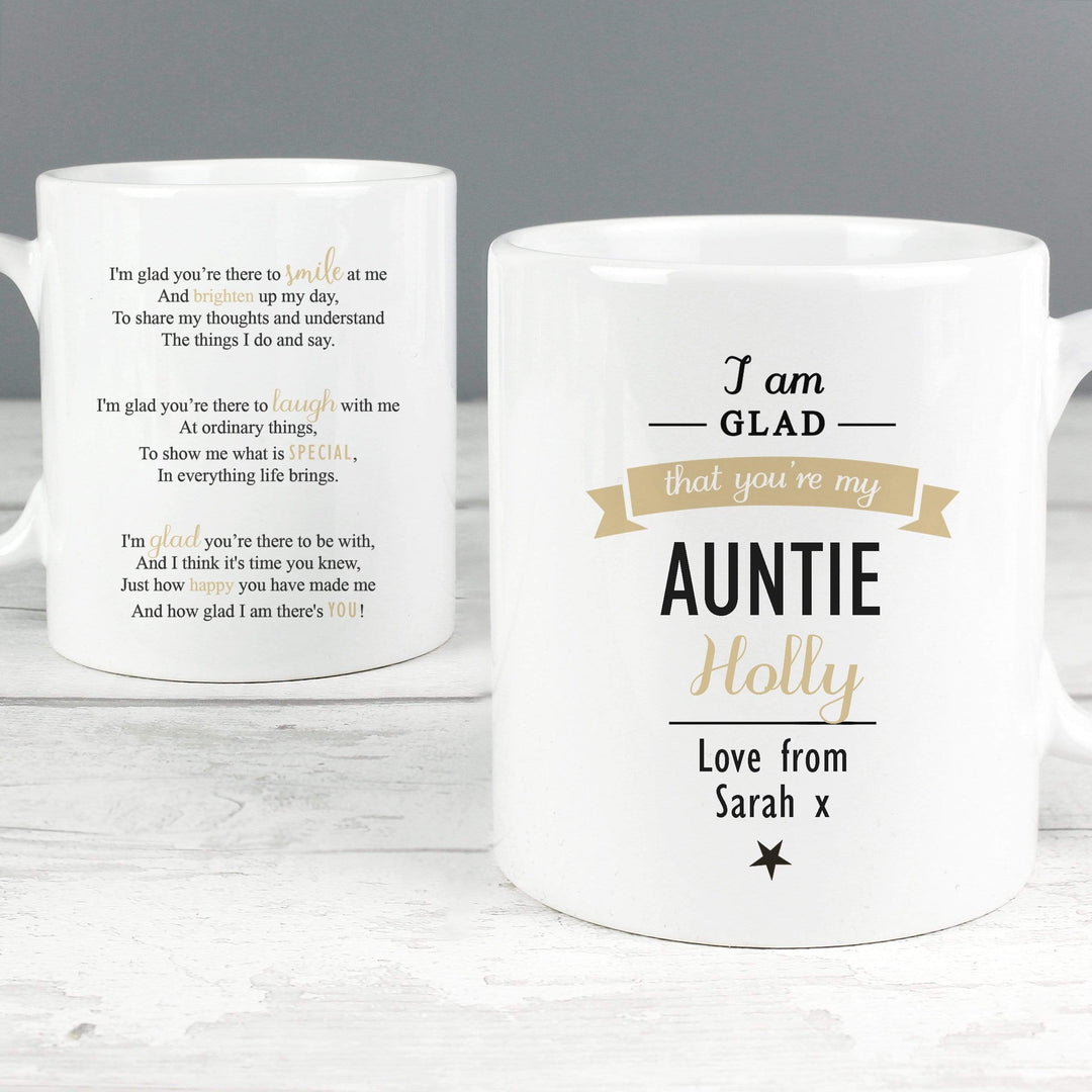 Personalised Memento Mugs Personalised I Am Glad... Mug