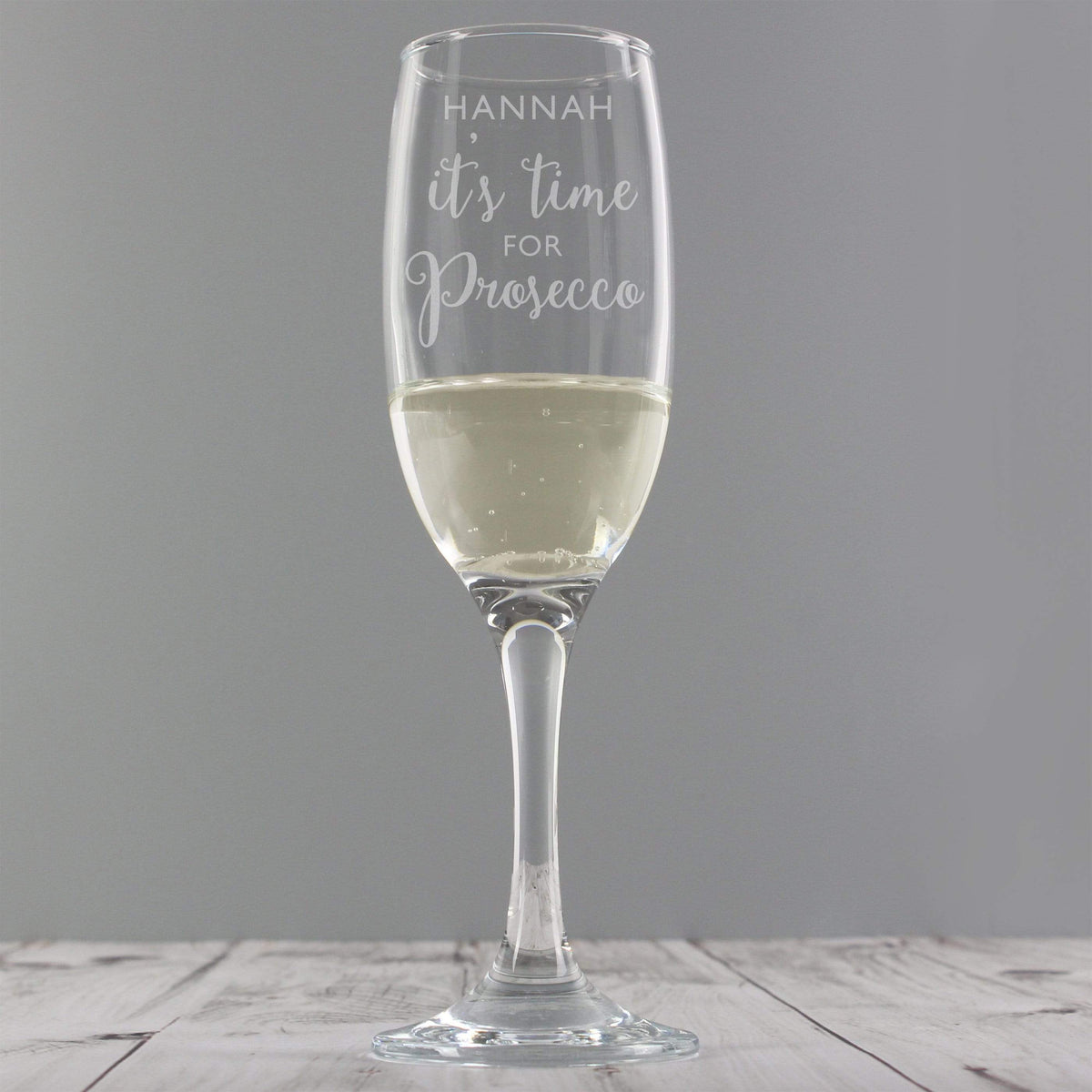 Personalised Memento Glasses & Barware Personalised 'It's Time for Prosecco' Flute