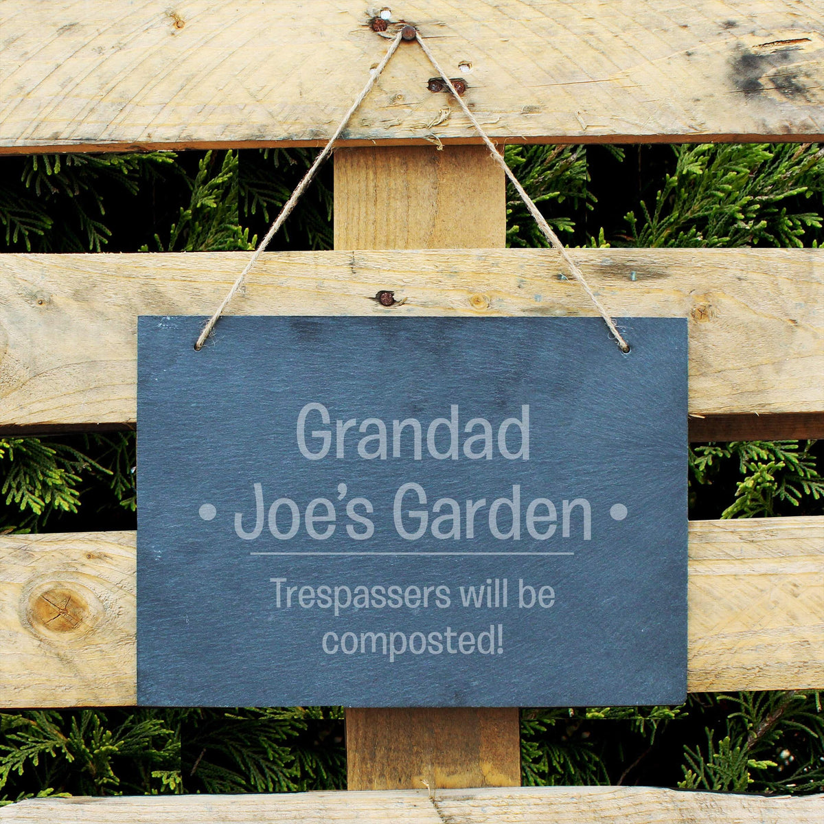 Personalised Memento Hanging Decorations & Signs Personalised Large Hanging Slate Sign