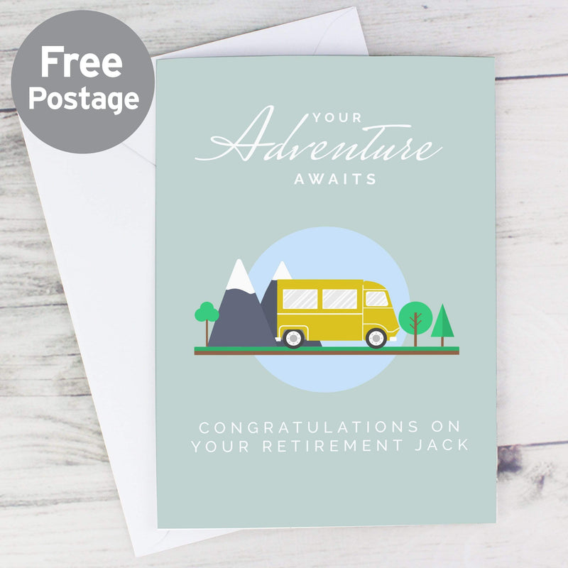 Personalised Memento Greetings Cards Personalised Leaving, Retirement, Adventure Card