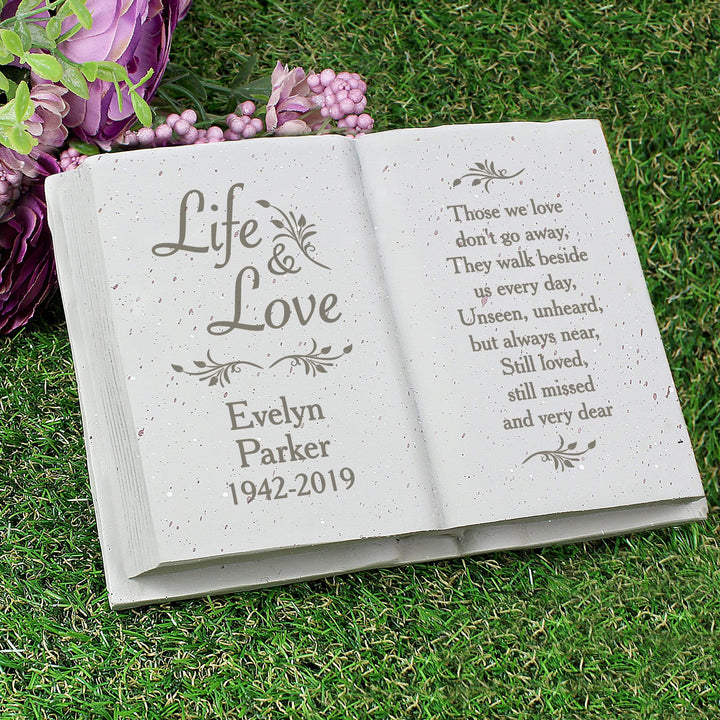 Personalised Memento Ornaments Personalised Life &amp; Love Memorial Book