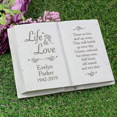 Personalised Memento Ornaments Personalised Life & Love Memorial Book