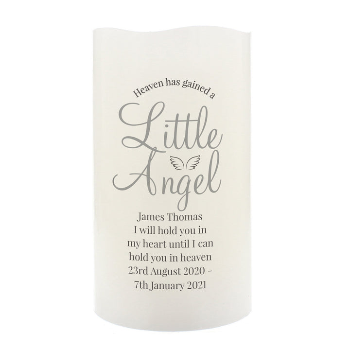 Personalised Memento LED Lights, Candles &amp; Decorations Personalised Little Angel LED Candle