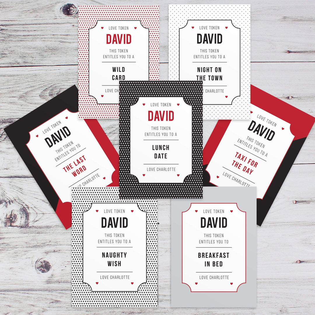 Personalised Memento Greetings Cards Personalised Love Tokens