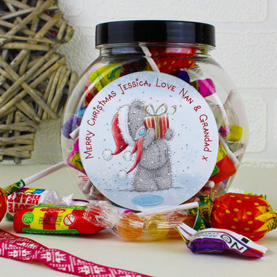 Personalised Memento Food & Drink Personalised Me To You Christmas Sweet Jar