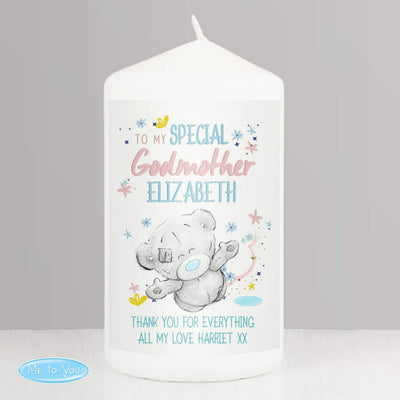 Personalised Memento Candles & Reed Diffusers Personalised Me to You Godmother Pillar Candle