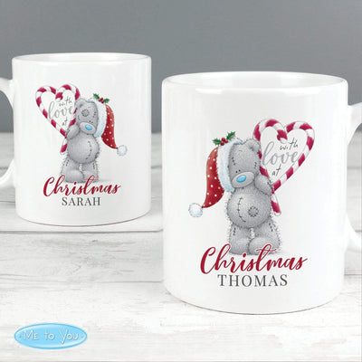 Personalised Memento Mugs Personalised Me To You 'With Love At Christmas' Couples Mug Set