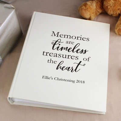 Personalised Memento Photo Frames, Albums and Guestbooks Personalised 'Memories are Timeless' Traditional Album