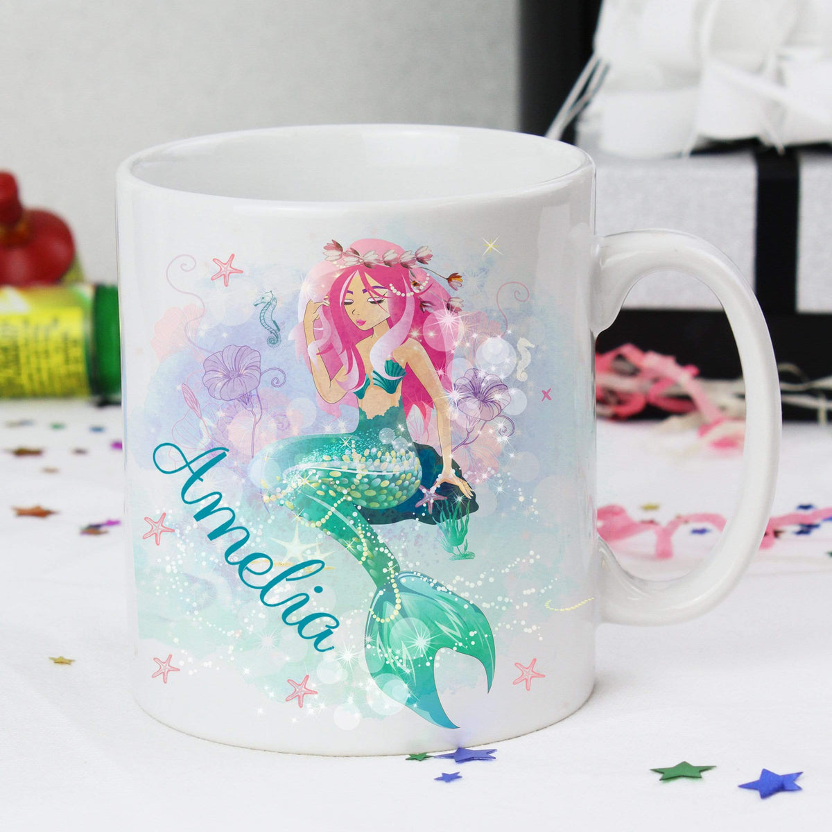 Personalised Memento Mugs Personalised Mermaid Mug