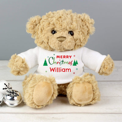 Personalised Memento Plush Personalised Merry Christmas Teddy Bear