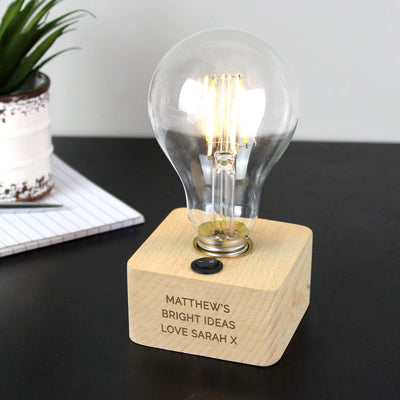 Personalised Memento LED Lights, Candles & Decorations Personalised Message LED Bulb Table Lamp