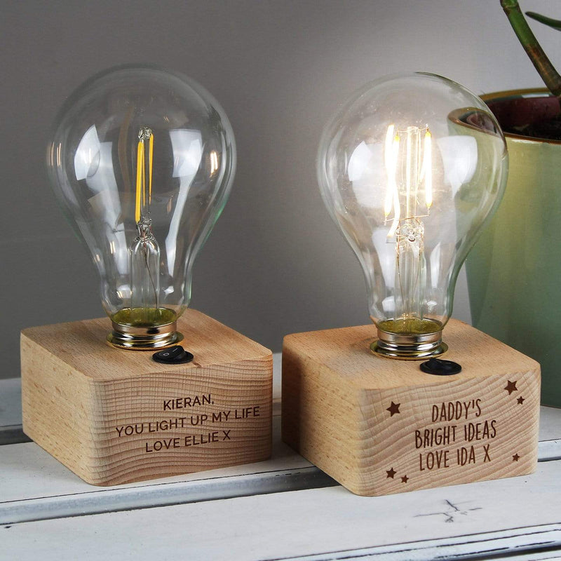 Personalised Memento LED Lights, Candles & Decorations Personalised Message LED Bulb Table Lamp