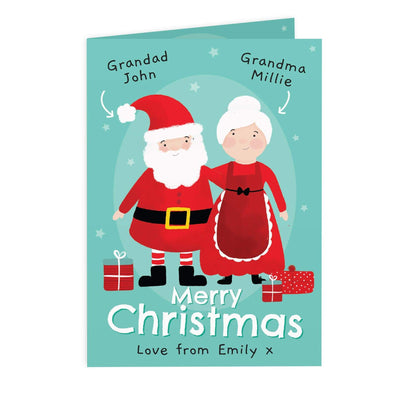 Personalised Memento Greetings Cards Personalised Mr & Mrs Claus Card