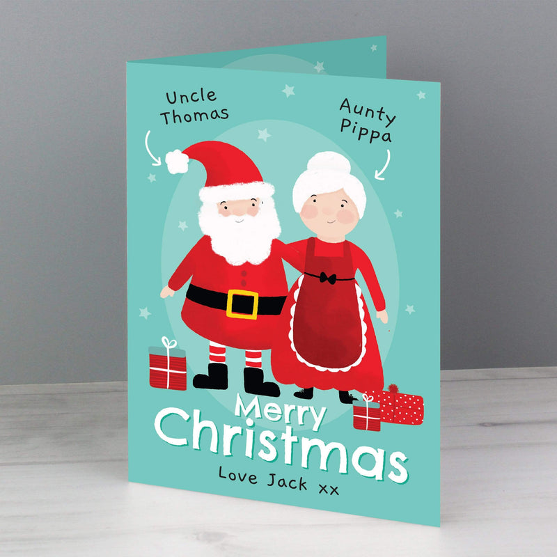 Personalised Memento Greetings Cards Personalised Mr & Mrs Claus Card