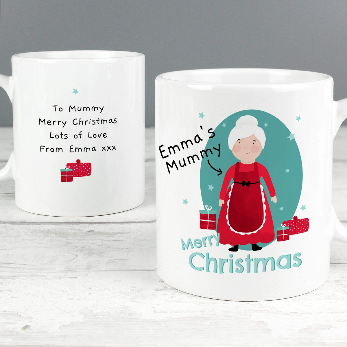 Personalised Memento Mugs Personalised Mrs Claus Mug