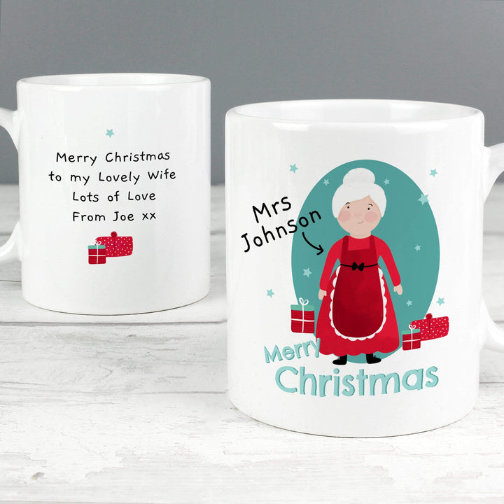 Personalised Memento Mugs Personalised Mrs Claus Mug