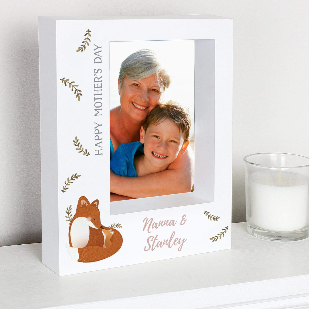 Personalised Memento Photo Frames, Albums and Guestbooks Personalised Mummy and Me Fox 5x7 Box Photo Frame