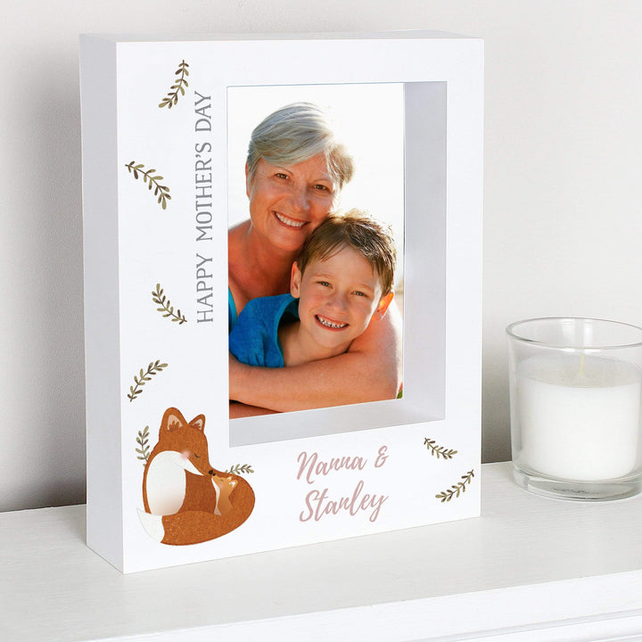 Personalised Memento Photo Frames, Albums and Guestbooks Personalised Mummy and Me Fox 5x7 Box Photo Frame