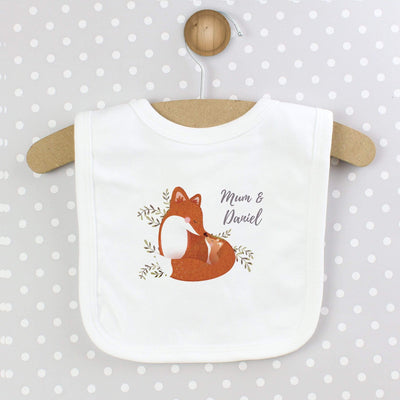 Personalised Memento Mealtime Essentials Personalised Mummy and Me Fox Bib