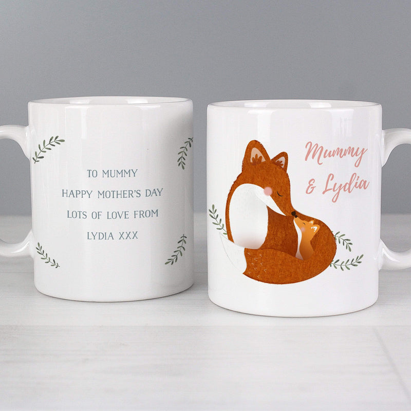 Personalised Memento Mugs Personalised Mummy and Me Fox Mug