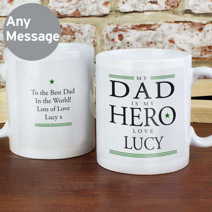 Personalised Memento Mugs Personalised My Dad is My Hero Mug
