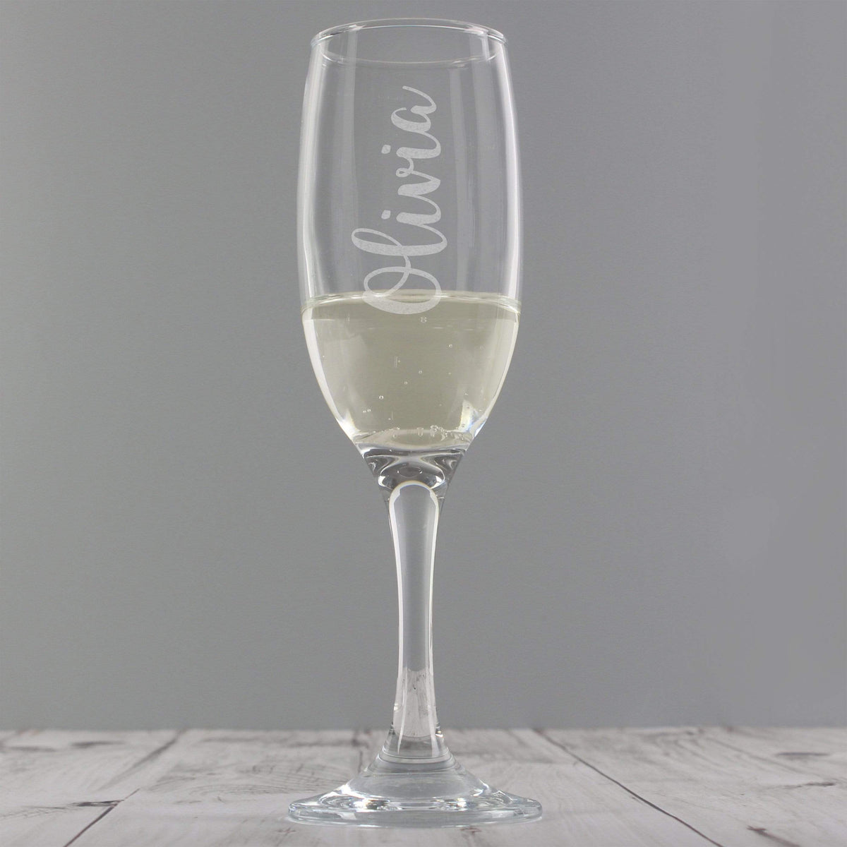 Personalised Memento Glasses & Barware Personalised Name Only Engraved Flute