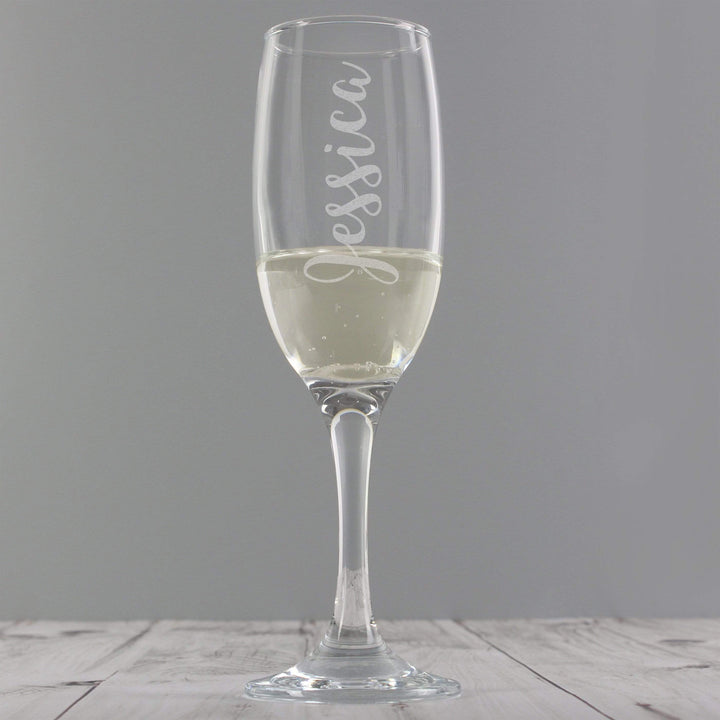 Personalised Memento Glasses &amp; Barware Personalised Name Only Engraved Flute