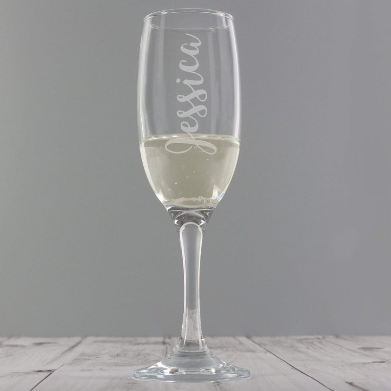 Personalised Memento Glasses & Barware Personalised Name Only Engraved Flute
