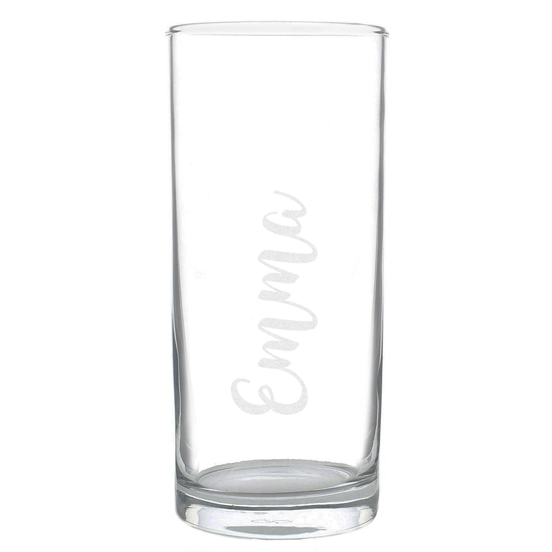 Personalised Memento Glasses & Barware Personalised Name Only Engraved Hi Ball Glass