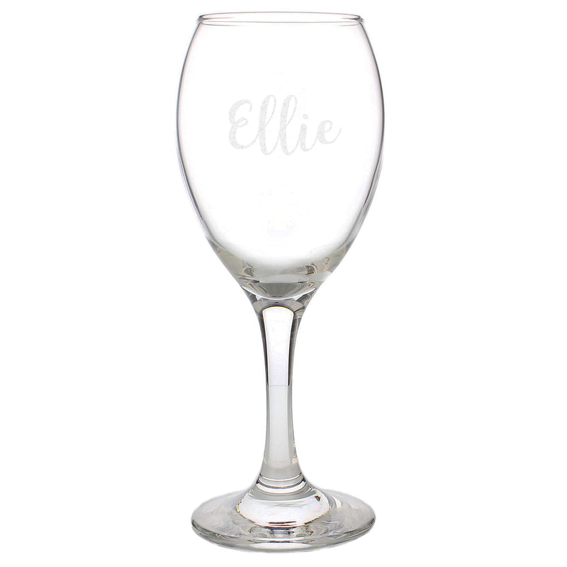Personalised Memento Glasses & Barware Personalised Name Only Engraved Wine Glass