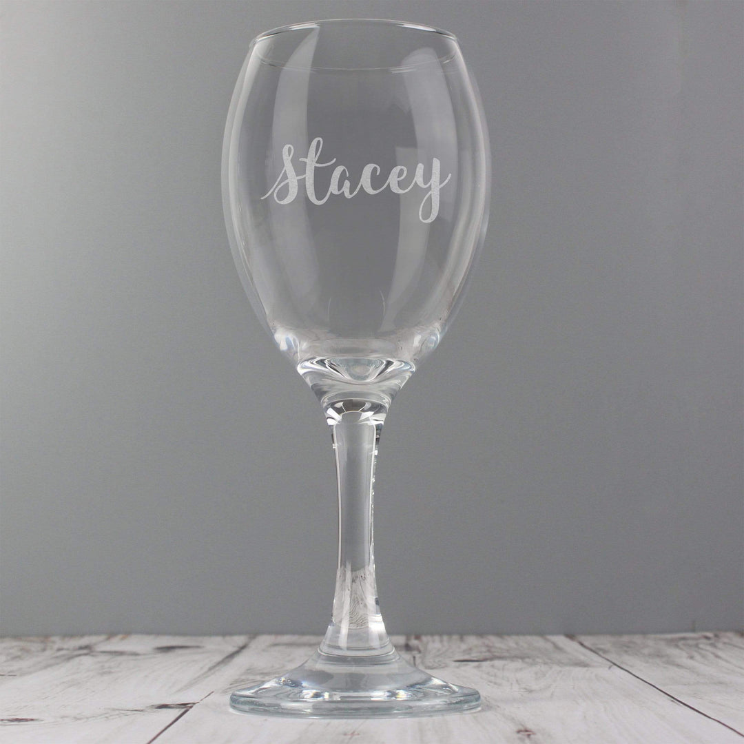 Personalised Memento Glasses &amp; Barware Personalised Name Only Engraved Wine Glass