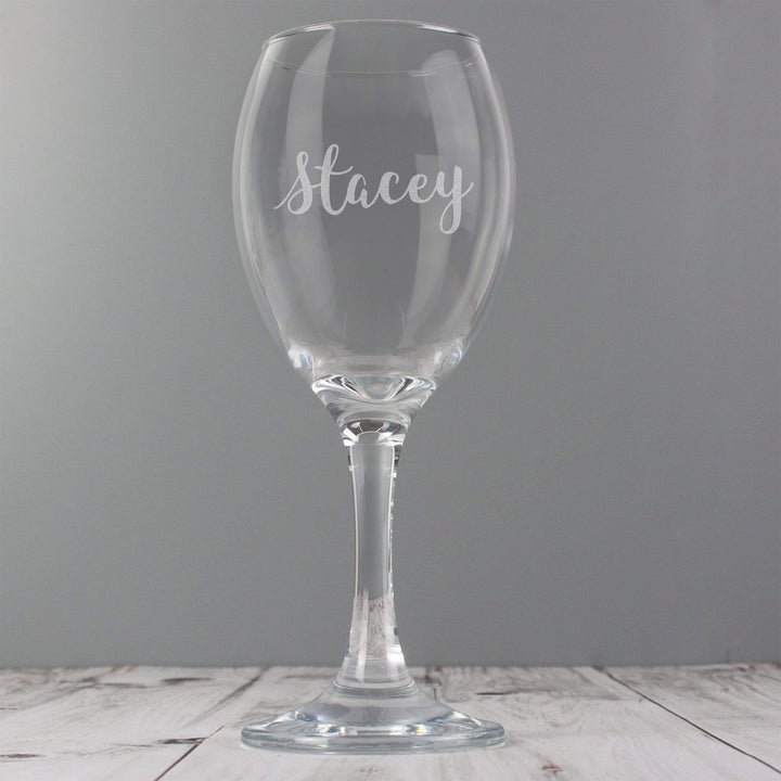 Personalised Memento Glasses &amp; Barware Personalised Name Only Engraved Wine Glass