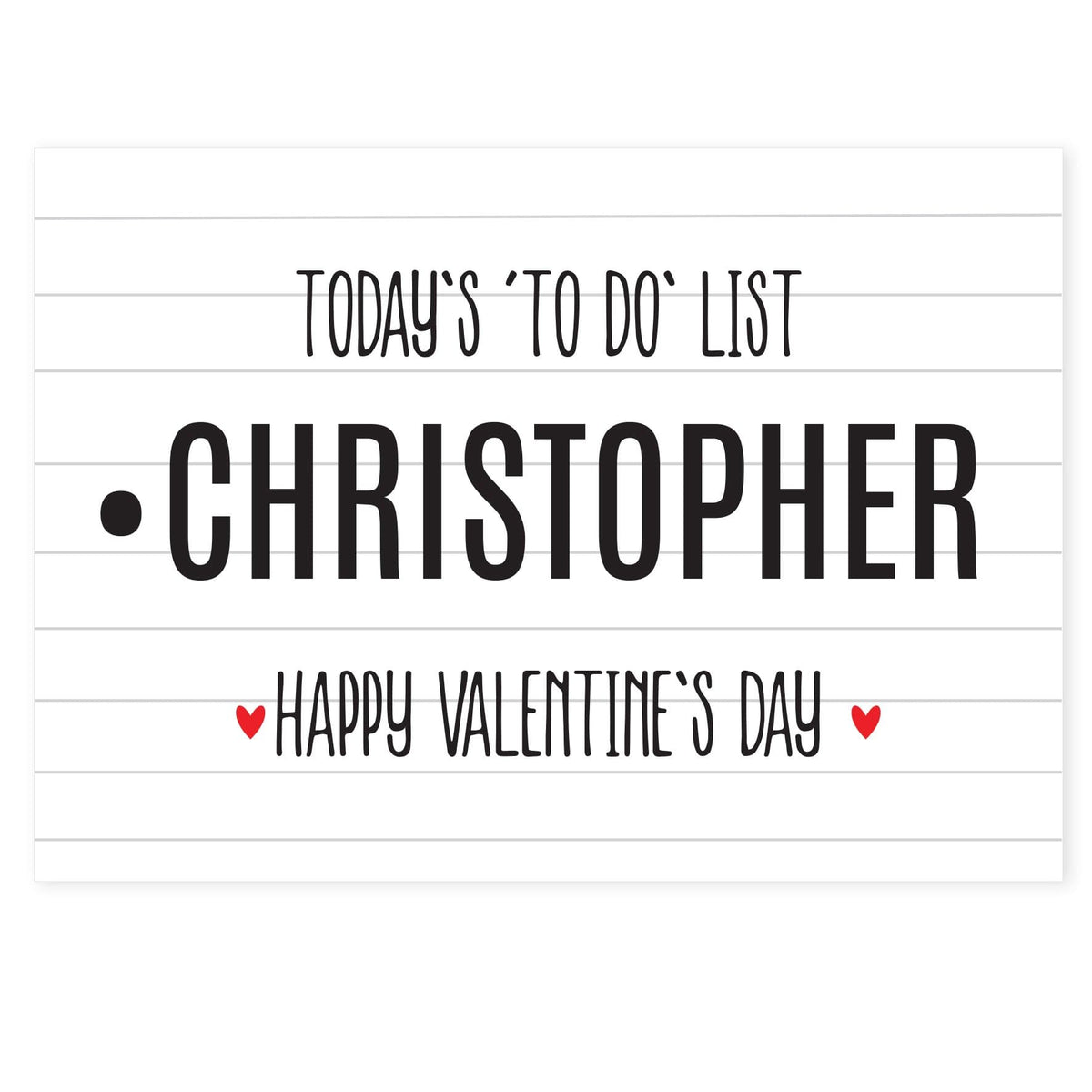 Personalised Memento Greetings Cards Personalised Naughty 'To Do' List Card