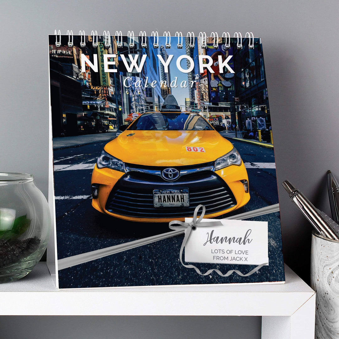 Personalised Memento Stationery &amp; Pens Personalised New York Desk Calendar