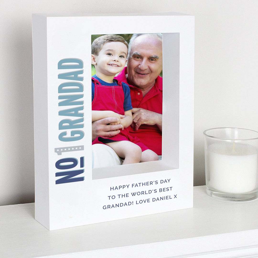 Personalised Memento Photo Frames, Albums and Guestbooks Personalised No.1 5x7 Box Photo Frame