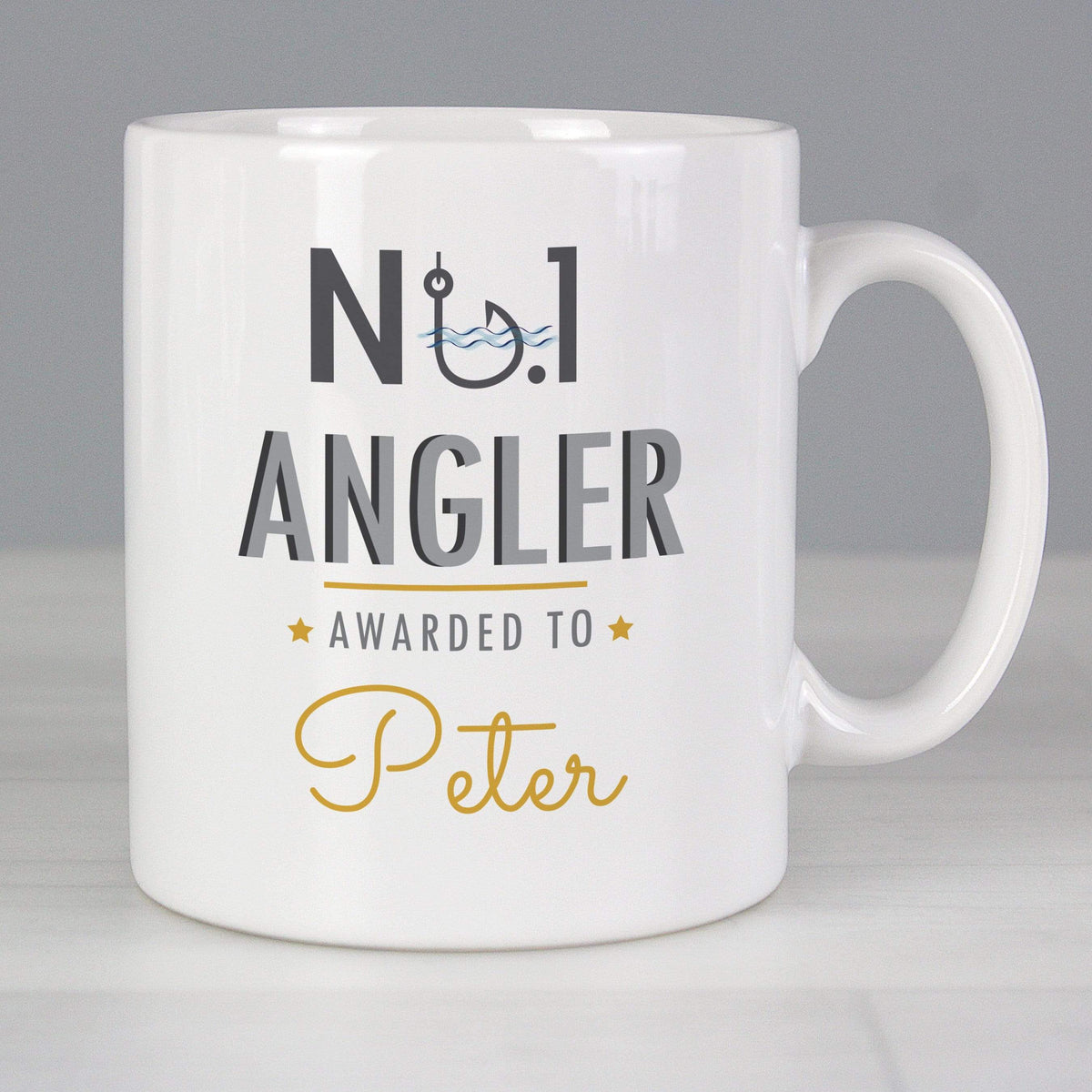 Personalised Memento Mugs Personalised No.1 Angler Mug
