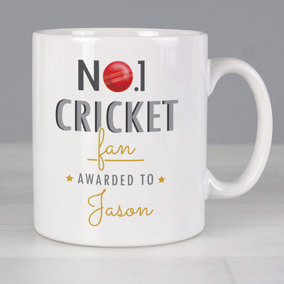 Personalised Memento Mugs Personalised No.1 Cricket Fan Mug