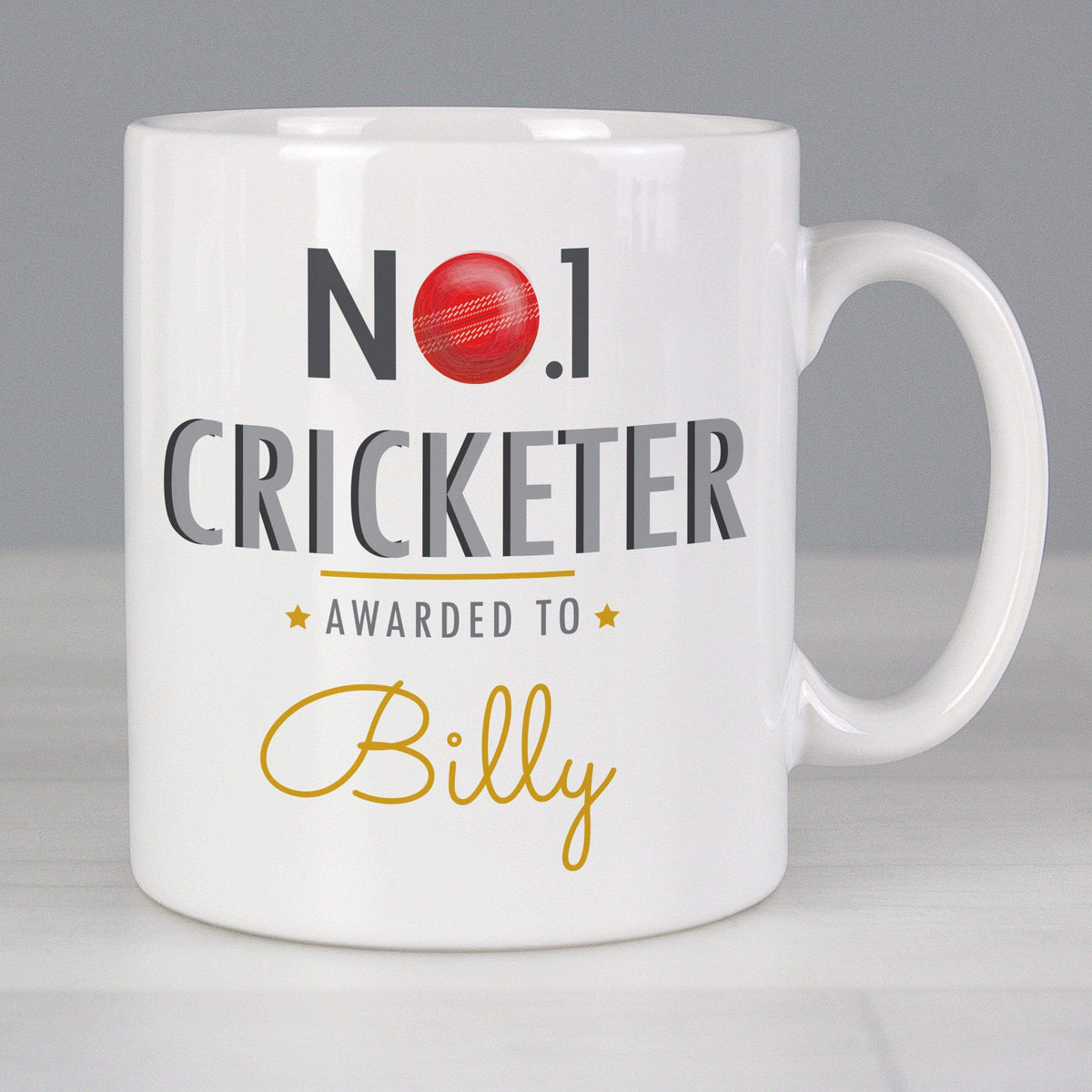 Personalised Memento Mugs Personalised No.1 Cricketer Mug