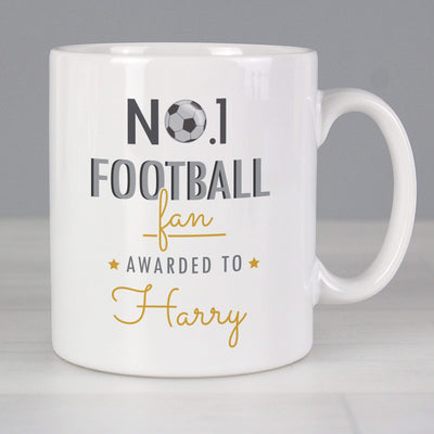 Personalised Memento Mugs Personalised No.1 Football Fan Mug