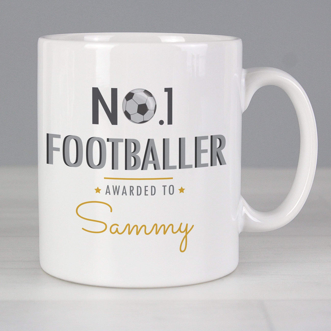 Personalised Memento Mugs Personalised No.1 Footballer Mug