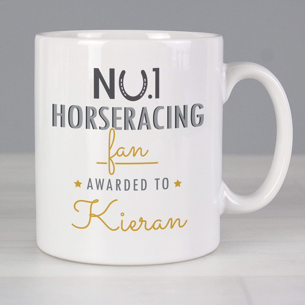 Personalised Memento Mugs Personalised No.1 Horseracing Fan Mug