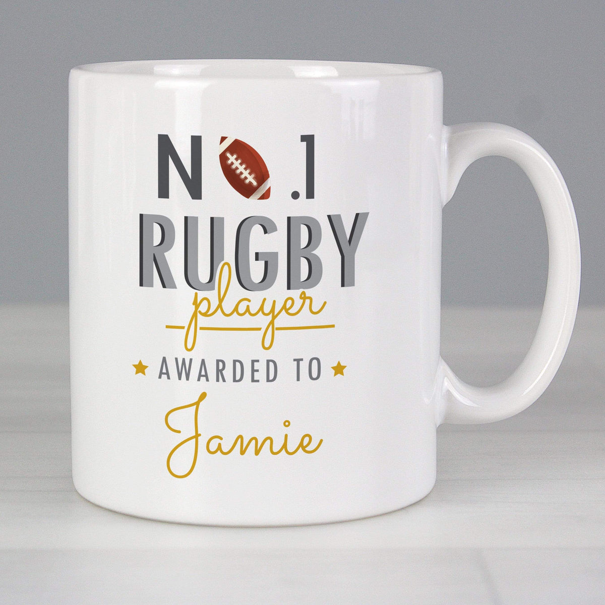 Personalised Memento Mugs Personalised No.1 Rugby Player Mug