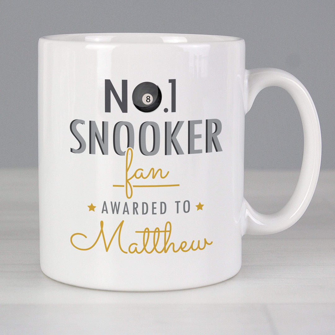 Personalised Memento Mugs Personalised No.1 Snooker Fan Mug