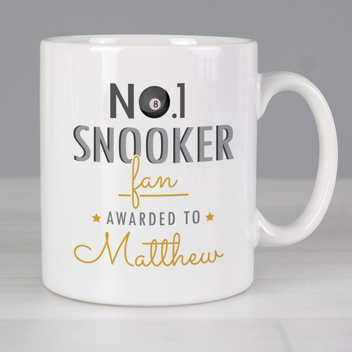 Personalised Memento Mugs Personalised No.1 Snooker Fan Mug