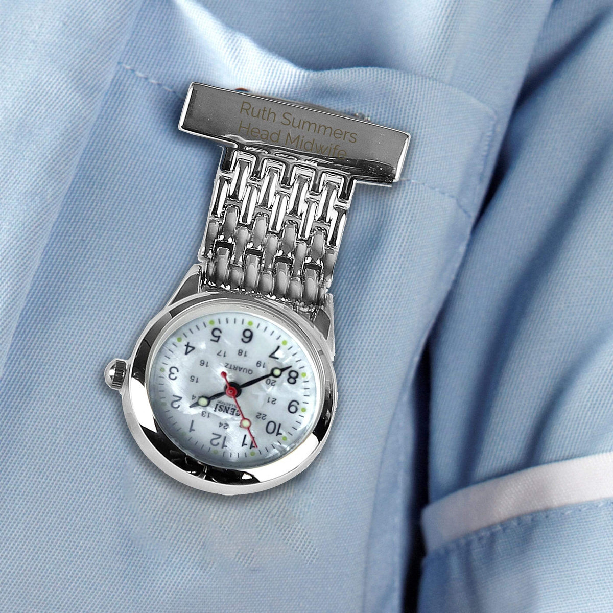 Personalised Memento Clocks & Watches Personalised Nurse's Fob Watch