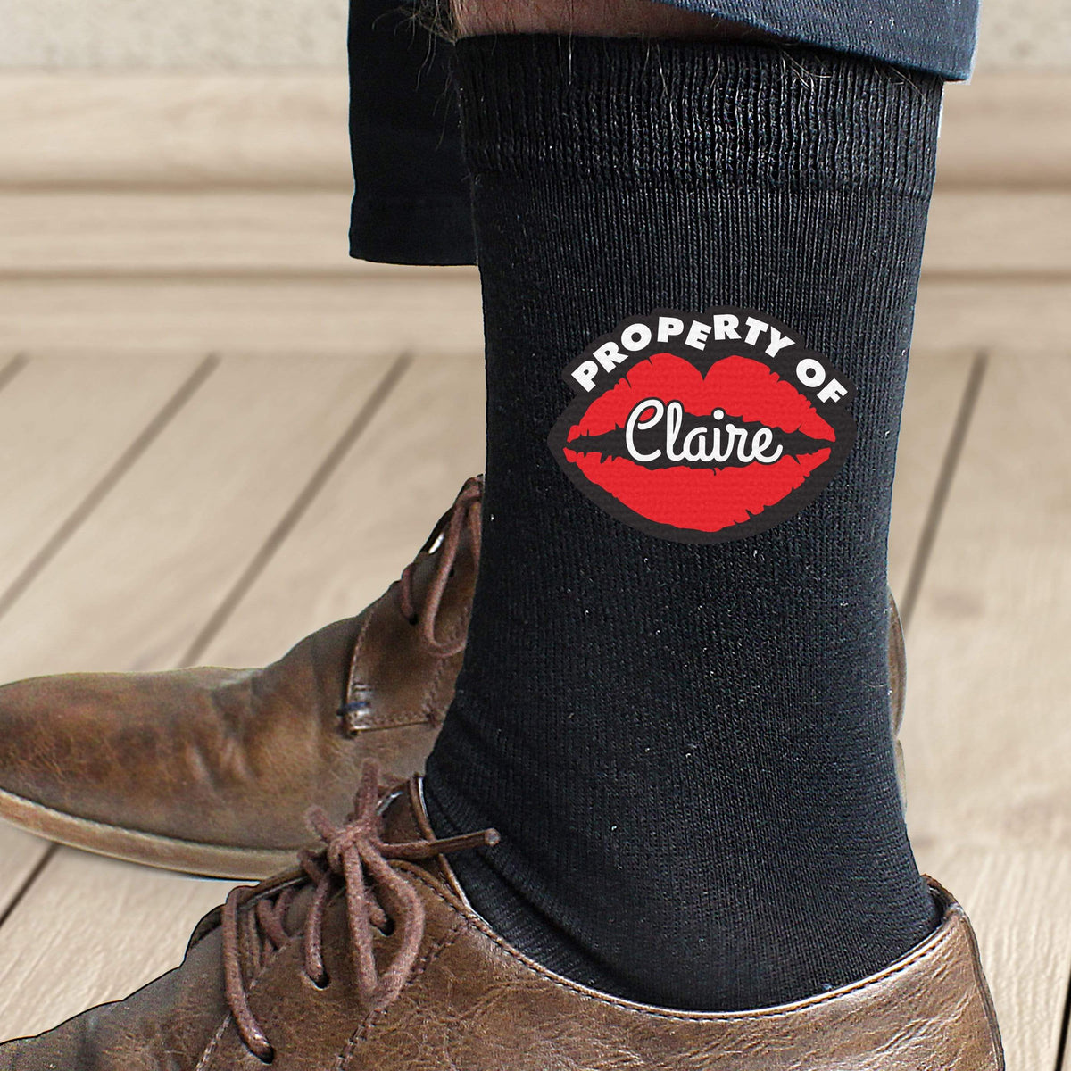 Personalised Memento Clothing Personalised Property Of Mens Socks