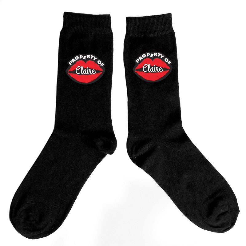 Personalised Memento Clothing Personalised Property Of Mens Socks