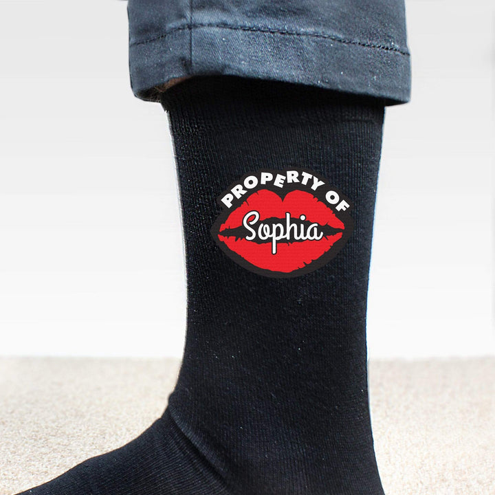Personalised Memento Clothing Personalised Property Of Mens Socks